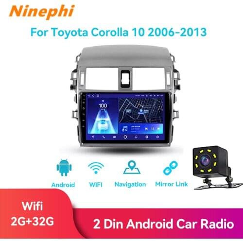 2Din Car Android Multimedia Player For Toyota Corolla 10 E140 E150 2006 - 2013 Car Stereo GPS Navigation Bluetooth Audio Player