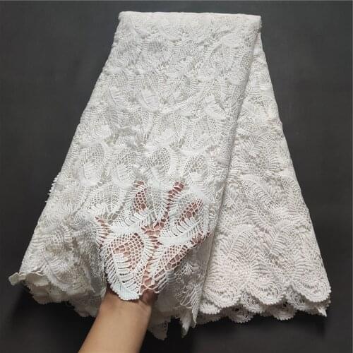 Latest 2021 High Quality African Lace Fabric Embroidery Swiss French Tulle Cotton Wedding Party Dress Guipure Sequins 5yards
