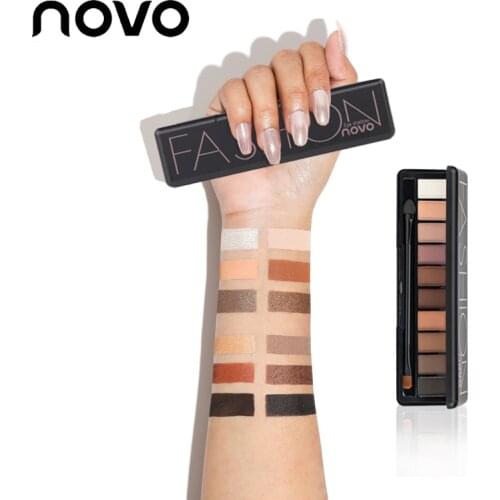 NOVO Eye Shadow 10colors Natural Fashion Shimmer Matte Eyeshadow Palette Makeup Professional naked Make Up Nude Basic Eye Shadow
