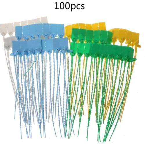 100PCS Disposable Cable Ties Pull-Tite Security Seals Self Lock Pull Tight Seals New