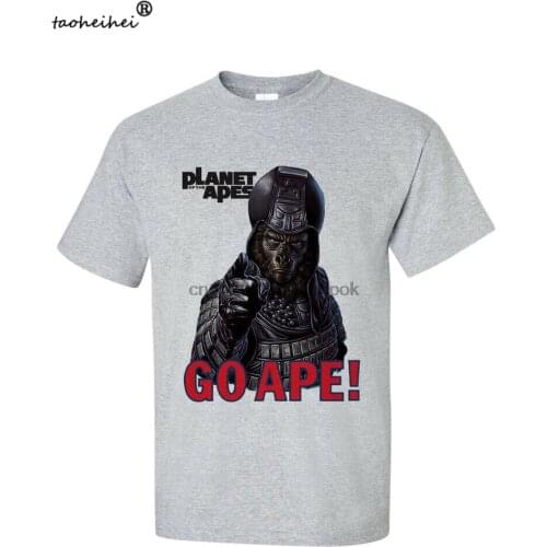 Planet of the Apes Go Ape! T-shirt retro sci fi original film gray heather tee