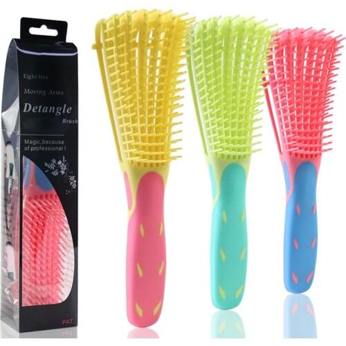 Salon Hair Comb Salon Detangling Brush Curly Hair Octopus Comb Scalp Massage Hair Brush Detangler DIY Hairdressing Styling Tool