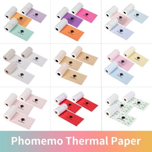 Phomemo M02 Self-Adhesive Thermal Paper Printable Sticker Label Papers for M02/M02S/M02Pro Printer for iphone Papier Photo Paper