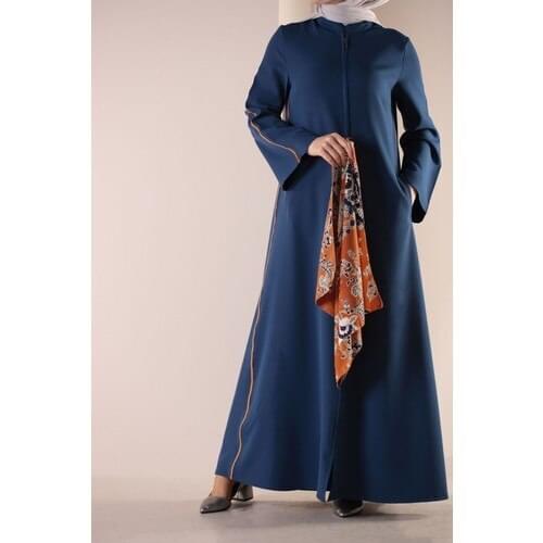 Side Striped Abaya Women Muslim Outerwear Quality Opportunity Product Made in Turkey. HBV000018EAQY