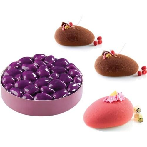 Stone Shaped Silicone Cake Mousse Mold Pastry Dessert Baking Dish Form Chocolate Jelly Pudding Decorating Tool