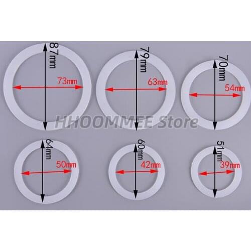 Silicone Seal Ring Flexible Washer Gasket Ring Kitchen Coffee Parts Makers Accessories 2Pcs/lot