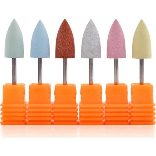 Silicone Nail Drill Bits Polisher Rubber Remover Electric Manicure Machine Tools Milling Cutter Griding Buffer Nail File Tool