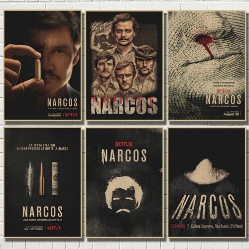 Steve Murphy Crime Columbia Season Narcos TV series Vintage Poster Decorative Wall Art Home Bar Posters Decor