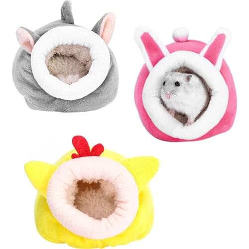 Hamster House Guinea Pig Hamster Cotton House Pet Bed House Small Animal Nest Winter Warm For Rodent/Guinea Pig/Rat/Hedgehog