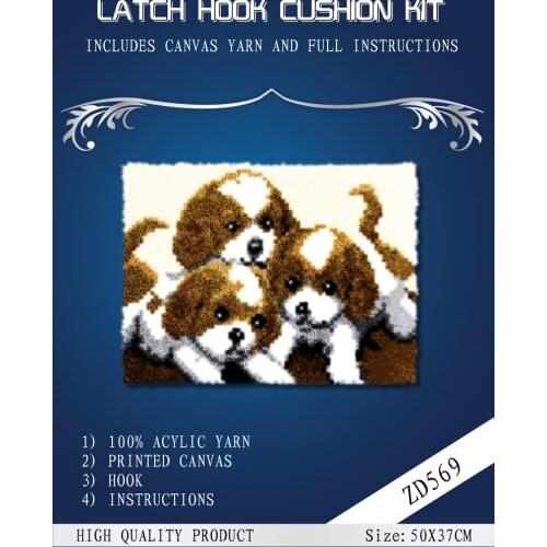 Th Oneroom ZD569 Hook Rug Kit DIY Unfinished Crocheting Yarn Mat Latch Hook Rug Kit Floor