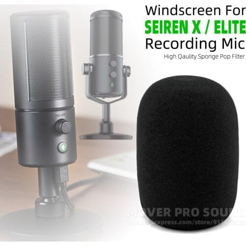Windscreen Dustproof Sponge Mic Windproof Foam Cover For Razer Seiren X Elite USB Windshield Recording Microphone Pop Filter
