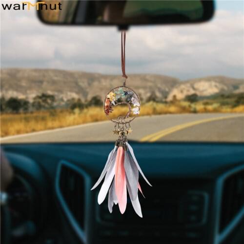 WarmHut Tree of Life Mini Dream Catcher Window Car Hanging Ornament Wall Art Pendant for Home Yoga Meditation Feng Shui Decor