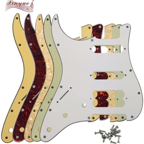 Pleroo Guitar Parts - For left handed US 11 Screw Hole Standard Start Player Hss Guitar pickguard Double pickup screw hole