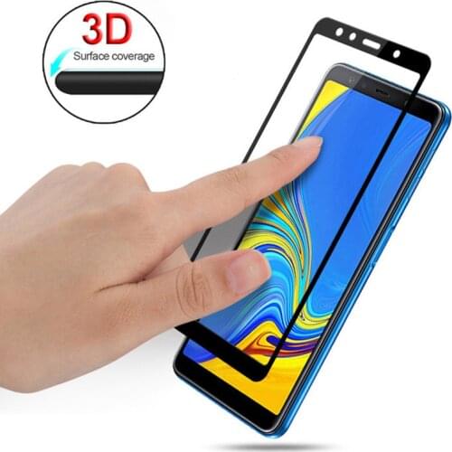 Full Cover Protective Tempered Glass For Samsung Galaxy A6 A7 2018 Glass on For Samsung A7 2018 A750 A730F Screen Protector Film