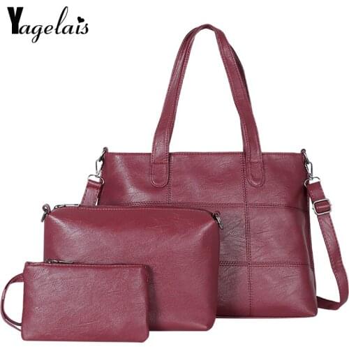Handbags women shoulder crossbody Composite bag female casual large totes high quality artificial leather ladies messenger bag