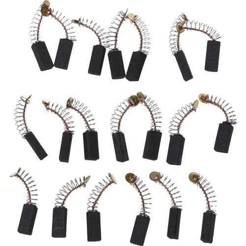 10 Pairs 12.7 x 5.5 x 4mm Motor Carbon Brushes for Electric Drill Electricity Generation