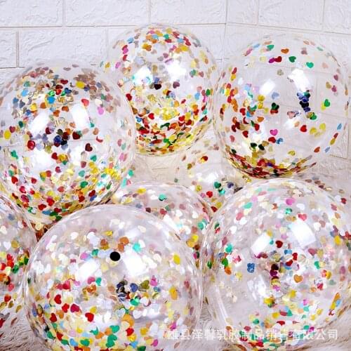 10pcs 12inch Glitter Clear Transparent Balloons Wedding Birthdy party Decoration Helium Balls Gold Star Confetti Latex Balloons