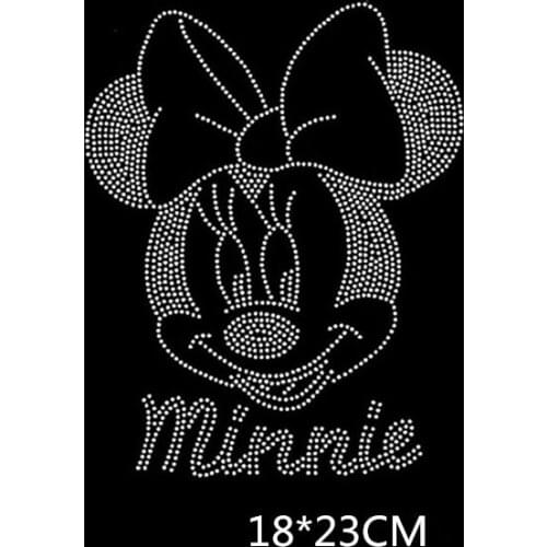 2pc/lot Cartoon sticker iron on applique patches hot fix rhinestone transfer motifs transfer on design for shirt dress coat