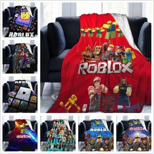Robloxes 3D Blanket Flannel Bed Throw Soft Cozy Bedspread Sofa Gift All Season Living Room/Bedroom/Office Warm Blanket