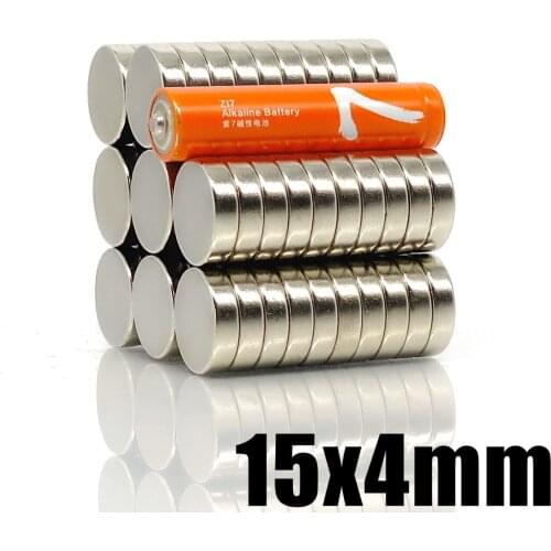 5/10/20/50Pcs 15x4 mm Strong Cylinder Rare Earth Magnet 15mmx4mm Round Neodymium Magnets 15x4mm Mini Small Magnet 15*4