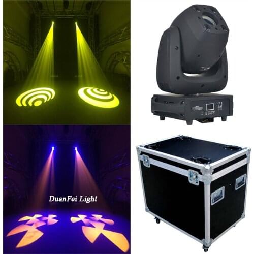 With Flycase 6pieces led wash 4x10w rgbw moving head led spot 100w 3 facet prism patterns gobos rainbow dj effect stage lighting