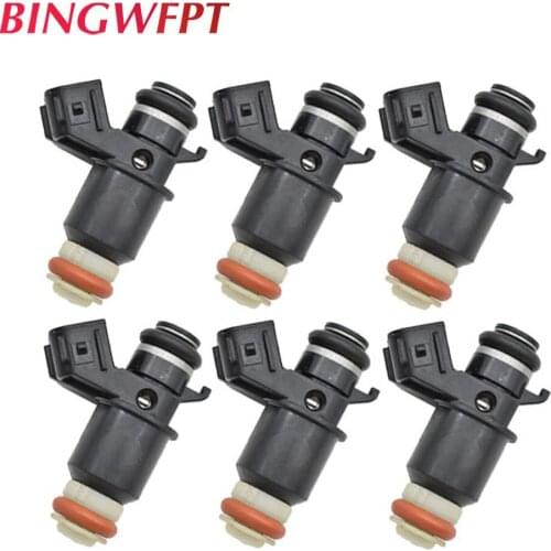 6x Fuel Injectors For HONDA CIVIC EX 1.7L L4 16450-PLC-003 16450-PLD-003 Nozzle Engine Injectors Injection