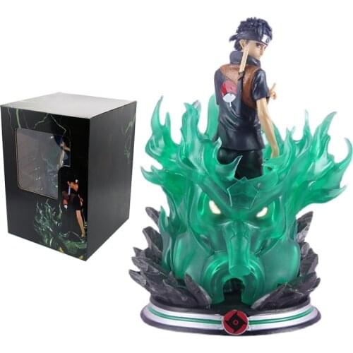 Naruto Anime Figure GK Uchiha Shisui Susanoo Sharingan Battle Scene Model Anime Action Figures Collection Toys for Children