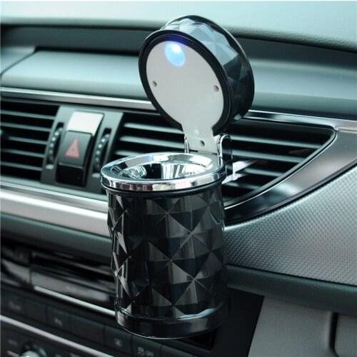 Car Accessories Portable LED Light Car Ashtray Universal Cigarette Cylinder Holder Car Styling
