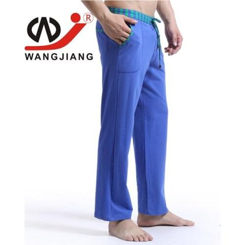 Mens Casual Trousers Soft Comfortable Mens Sleep Bottoms Homewear pants pajama loose Lounge Men Cotton Long Pants