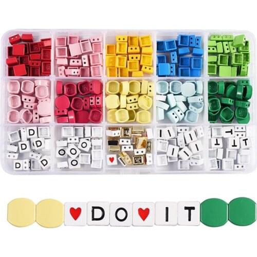 300pcs tile hematite beads rainbow alphabet beads letterkralen seed beads spacer beads for jewelry making women accessories 2020