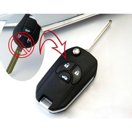 Car key Blanks Case 3 Buttons For Nissan Modified Flip Folding Remote Key Shell