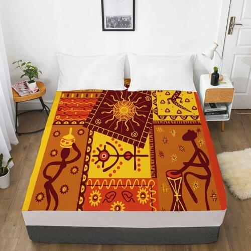 Elastic fitted sheet bed sheet With An Elastic Band 150x200/180/200/160x200 Mattress Cover Bed cover 1pc Egyptian fiery