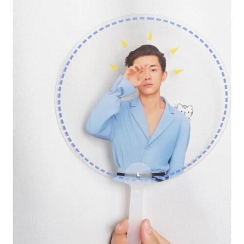 Customized logo printing 100pcs/lot Advertising Transparent Plastic Hand Fan for Promotion Cool PP hand fan for Wedding Gift