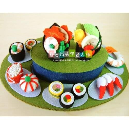 Gourmet sushi table fruit basket Felt kit Non-woven cloth Craft DIY Sewing set Felt Handwork Material DIY needlework supplies