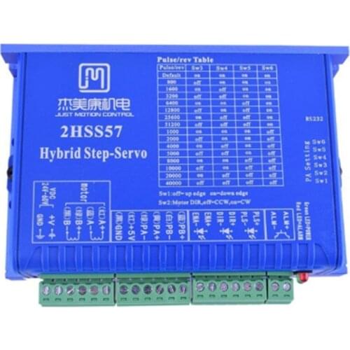 JMC stepper motor driver 2HSS57 Input Voltage Hybrid DC24-48V Match with 57 Series Hybrid Motor Current 1.0-4.2A CNC kit