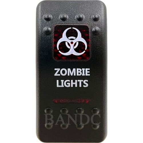 Cover Cap Only！ZOMBIE LIGHTS Rocker Switch Cover Cap Red Window Labeled for Boat Truck ARB Carling NARVA Control Cap Accessories