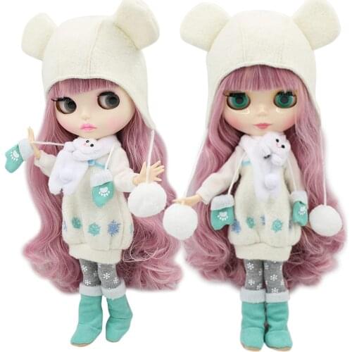 ICY DBS blyth doll 1/6 toy bjd joint body mix pink Hair white skin joint body gift 1/6 30cm nude doll