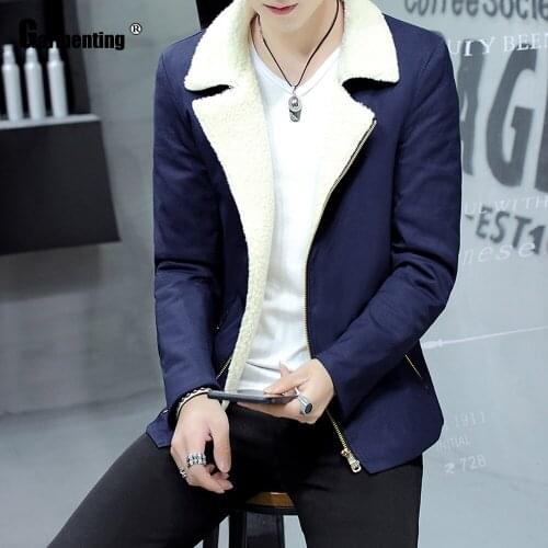 Garmenting Mens Kpop Style Jacket Trendy 2021 Autumn Lightweigt Jackets Slim Fits Outerwear with Velvet Navy Khaki Men Clothing