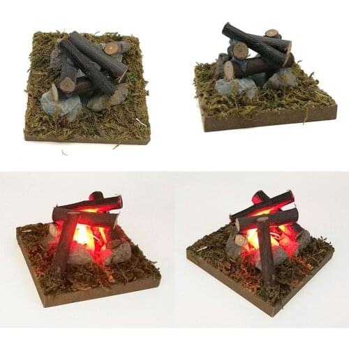 Dollhouse Outdoor Garden Idyllic Bonfire 1/12 Scale Doll House Miniture Mini Accessories Dollhouse Miniature Accessories A0J6