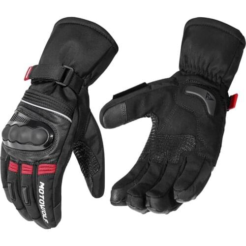 Motorcycle Gloves Waterproof Winter Moto Gloves Thermal Winter Warm Touch Screen Non-slip Motorbike Riding Gloves For Winter