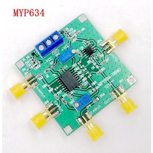 MPY634 four-quadrant analog multiplier, operational amplifier module, frequency mixing, frequency multiplication, modulation and