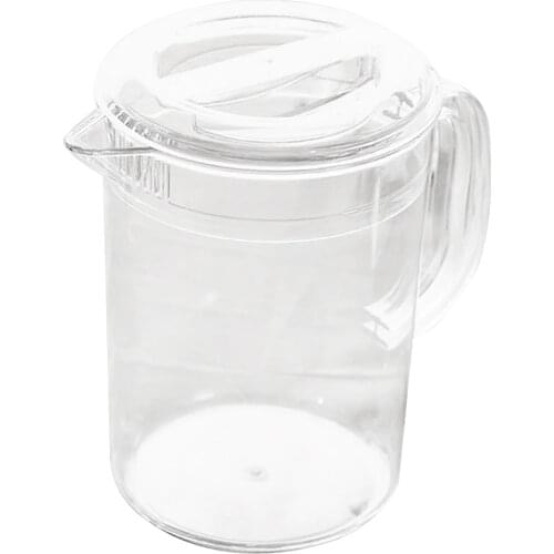 Set Of 3 Clear Acrylic Pitcher With Lid For Water Tea Lemonade Beverage