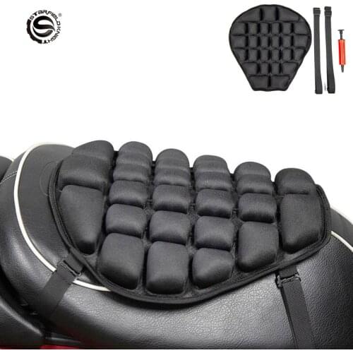 3D Air Pad Motorcycle Seat Cushion Cover Universal Seat Pad Sunscreen Mat Heat Dissipation Inflatable Decompression Seat Cover