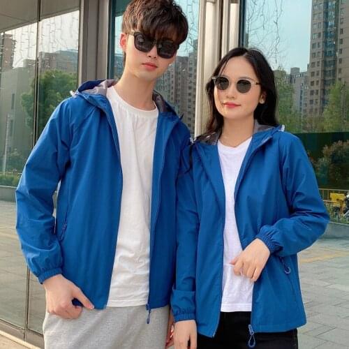 Single Layer Jacket Men and Women Sports Windbreaker Jacket Jacket 2021 New Thin Section Outdoor Spring and Autumn Thermal