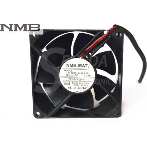 Original For NMB 3110KL-04W-B70 8025 80mm DC 12V 0.38A server inverter axial case cooling fans blowers