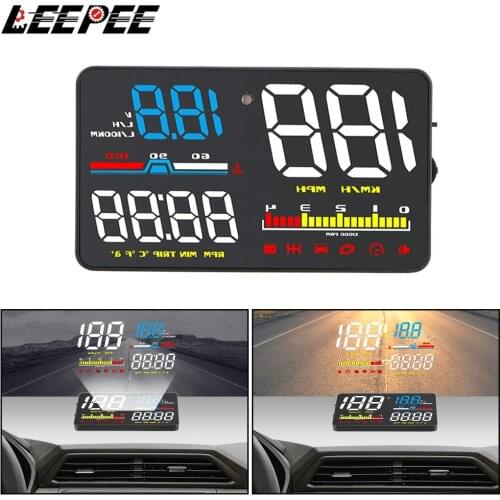 Windshield Screen Projector HUD Display Speedometer Digital Security Alarm OBD2 Diagnostic Tool Car Head Up Display