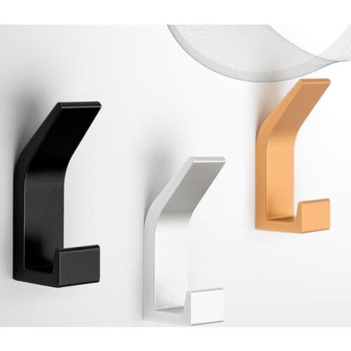 Folding Hooks Wall Door Clothes Coat Hat Bags Hangers Aluminum Alloy Kitchen Bathroom Rustproof Towel Hooks Foldable _WK