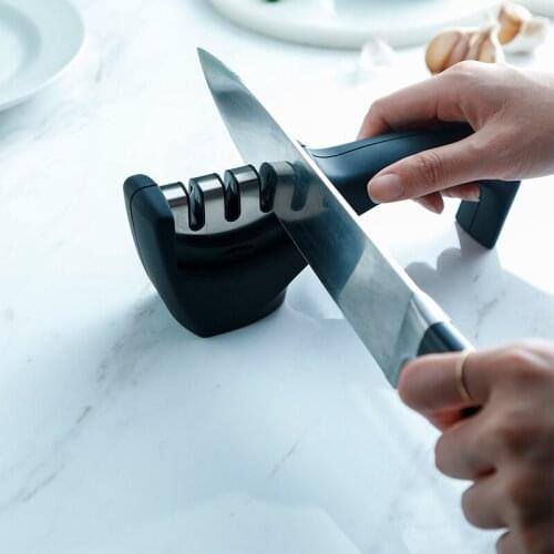 Sharpening Stone Fast Household Kitchen Knife Sharpener Stainless Steel Chef Bone Cutting Knife Fixed Angle Sharpening Steel