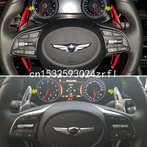 For Hyundai Genesis G70 2018 2020 2pcs Steering Wheel Aluminum Shift Paddle Shifter Extension Car-Styling