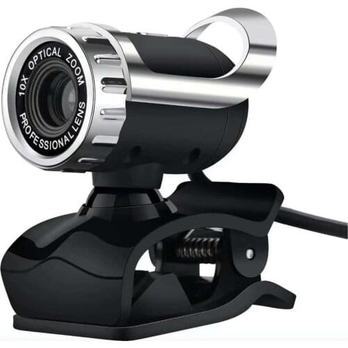 USB Webcamera 360 Degrees Digital Video Webcam with Microphone Clip CMOS Image for Computer PC Desktop Laptop TV Box